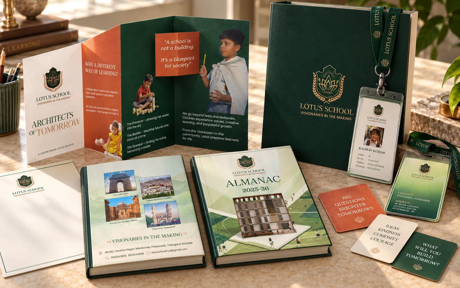 Lotus School admissions, almanac and student identity suite
