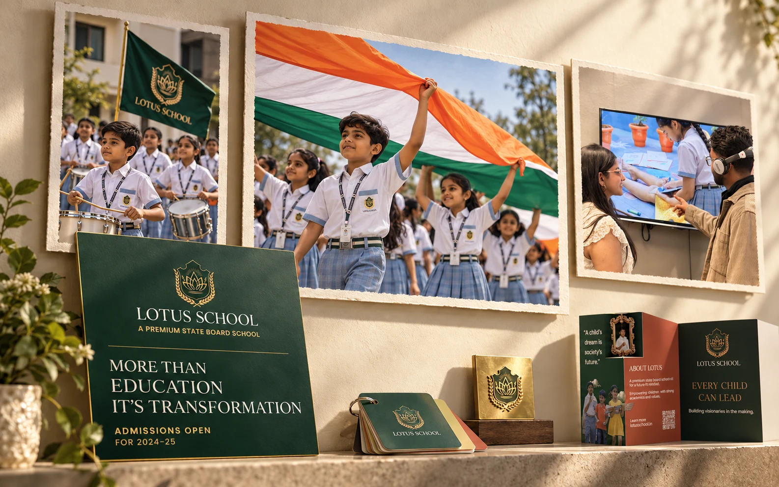 Lotus School campaign system using students in the correct school uniform